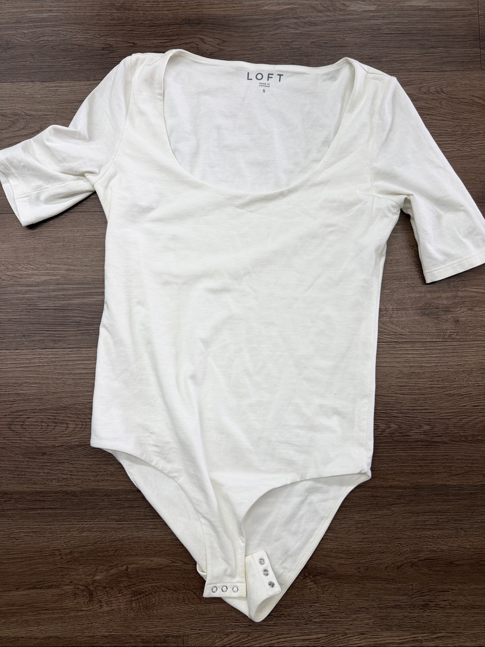 LOFT White Bodysuit Sz S